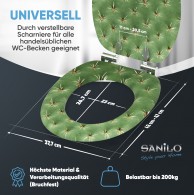 WC-Sitz mit Absenkautomatik Kaktus - Premium Toilettendeckel direkt vom Hersteller