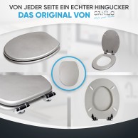 WC-Sitz mit Absenkautomatik Glitzer Silber - Premium Toilettendeckel direkt vom Hersteller