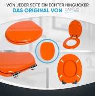 WC-Sitz mit Absenkautomatik Orange - Premium Toilettendeckel direkt vom Hersteller