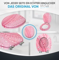 WC-Sitz mit Absenkautomatik Pink Flower - Premium Toilettendeckel direkt vom Hersteller