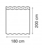 Duschvorhang Lumber 180 x 200 cm