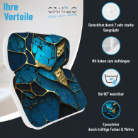 Badewannenkissen Marmor Cobalt