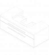 Fackelmann STANFORD Waschtischunterschrank weiß 110 x 40,5 x 50 cm