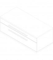 Fackelmann STANFORD Aufsatzwaschtischunterschrank weiß 110 x 40,5 x 50 cm