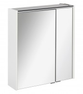 Fackelmann DENVER LED-Spiegelschrank Weiß, 2 Türen 60 x 68 x 16 cm