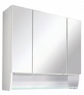 Fackelmann SCENO Spiegelschrank Weiß, 3 Türen 80 x 73 x 22 cm