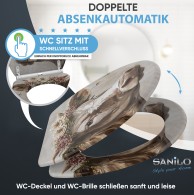 WC-Sitz mit Absenkautomatik und Schnellverschluss Berta - Premium Toilettendeckel direkt vom Hersteller