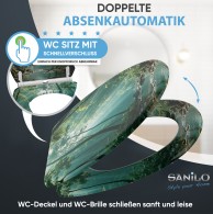 WC-Sitz mit Absenkautomatik und Schnellverschluss Rainforest - Premium Toilettendeckel direkt vom Hersteller