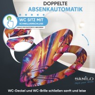 WC-Sitz mit Absenkautomatik und Schnellverschluss Aloha - Premium Toilettendeckel direkt vom Hersteller