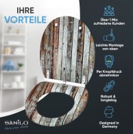 WC-Sitz mit Absenkautomatik und Schnellverschluss Antik - Premium Toilettendeckel direkt vom Hersteller