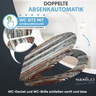 WC-Sitz mit Absenkautomatik und Schnellverschluss Antik - Premium Toilettendeckel direkt vom Hersteller