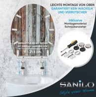 WC-Sitz mit Absenkautomatik und Schnellverschluss Antik - Premium Toilettendeckel direkt vom Hersteller