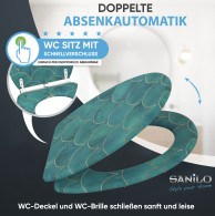 WC-Sitz mit Absenkautomatik und Schnellverschluss Aquarell - Premium Toilettendeckel direkt vom Hersteller
