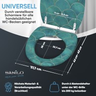 WC-Sitz mit Absenkautomatik und Schnellverschluss Aquarell - Premium Toilettendeckel direkt vom Hersteller
