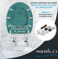 WC-Sitz mit Absenkautomatik und Schnellverschluss Aquarell - Premium Toilettendeckel direkt vom Hersteller