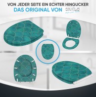 WC-Sitz mit Absenkautomatik und Schnellverschluss Aquarell - Premium Toilettendeckel direkt vom Hersteller