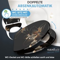 WC-Sitz mit Absenkautomatik und Schnellverschluss Aurelia - Premium Toilettendeckel direkt vom Hersteller