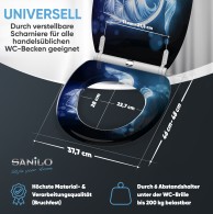 WC-Sitz mit Absenkautomatik und Schnellverschluss Glow Turtle - Premium Toilettendeckel direkt vom Hersteller