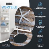 WC-Sitz mit Absenkautomatik und Schnellverschluss Bahia - Premium Toilettendeckel direkt vom Hersteller
