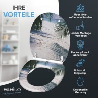 WC-Sitz mit Absenkautomatik und Schnellverschluss Beach - Premium Toilettendeckel direkt vom Hersteller