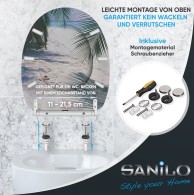 WC-Sitz mit Absenkautomatik und Schnellverschluss Beach - Premium Toilettendeckel direkt vom Hersteller
