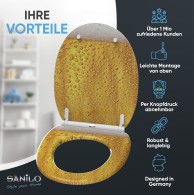 WC-Sitz mit Absenkautomatik und Schnellverschluss Bier - Premium Toilettendeckel direkt vom Hersteller