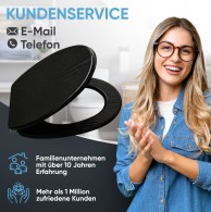 WC-Sitz mit Absenkautomatik und Schnellverschluss Black Wood - Premium Toilettendeckel direkt vom Hersteller