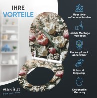 WC-Sitz mit Absenkautomatik und Schnellverschluss Blossique - Premium Toilettendeckel direkt vom Hersteller
