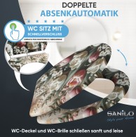 WC-Sitz mit Absenkautomatik und Schnellverschluss Blossique - Premium Toilettendeckel direkt vom Hersteller