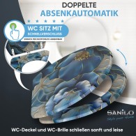 WC-Sitz mit Absenkautomatik und Schnellverschluss Bluemara - Premium Toilettendeckel direkt vom Hersteller