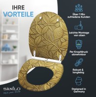 WC-Sitz mit Absenkautomatik und Schnellverschluss Bractea - Premium Toilettendeckel direkt vom Hersteller