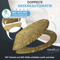 WC-Sitz mit Absenkautomatik und Schnellverschluss Bractea - Premium Toilettendeckel direkt vom Hersteller