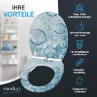 WC-Sitz mit Absenkautomatik und Schnellverschluss Bubbles - Premium Toilettendeckel direkt vom Hersteller