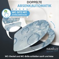WC-Sitz mit Absenkautomatik und Schnellverschluss Bubbles - Premium Toilettendeckel direkt vom Hersteller