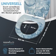 WC-Sitz mit Absenkautomatik und Schnellverschluss Bubbles - Premium Toilettendeckel direkt vom Hersteller
