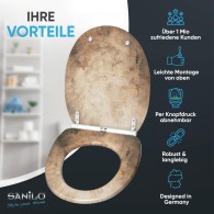 WC-Sitz mit Absenkautomatik und Schnellverschluss Canvas - Premium Toilettendeckel direkt vom Hersteller