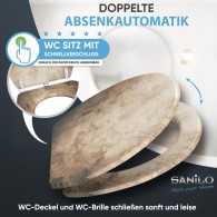 WC-Sitz mit Absenkautomatik und Schnellverschluss Canvas - Premium Toilettendeckel direkt vom Hersteller
