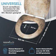 WC-Sitz mit Absenkautomatik und Schnellverschluss Canvas - Premium Toilettendeckel direkt vom Hersteller
