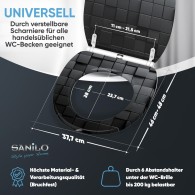 WC-Sitz mit Absenkautomatik und Schnellverschluss Cube - Premium Toilettendeckel direkt vom Hersteller