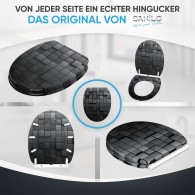 WC-Sitz mit Absenkautomatik und Schnellverschluss Cube - Premium Toilettendeckel direkt vom Hersteller