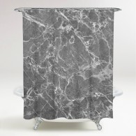Duschvorhang Marmor Grau 180 x 200 cm