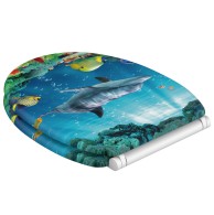 3-teiliges Badezimmer Set Delphin Korallen