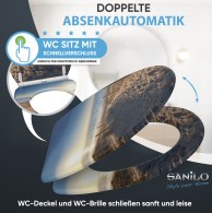 WC-Sitz mit Absenkautomatik und Schnellverschluss Düne - Premium Toilettendeckel direkt vom Hersteller