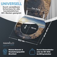 WC-Sitz mit Absenkautomatik und Schnellverschluss Düne - Premium Toilettendeckel direkt vom Hersteller