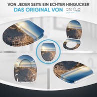 WC-Sitz mit Absenkautomatik und Schnellverschluss Düne - Premium Toilettendeckel direkt vom Hersteller