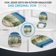 WC-Sitz mit Absenkautomatik und Schnellverschluss Dunetide - Premium Toilettendeckel direkt vom Hersteller