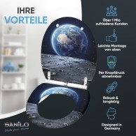 WC-Sitz mit Absenkautomatik und Schnellverschluss Earth - Premium Toilettendeckel direkt vom Hersteller