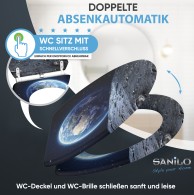 WC-Sitz mit Absenkautomatik und Schnellverschluss Earth - Premium Toilettendeckel direkt vom Hersteller