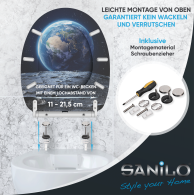 WC-Sitz mit Absenkautomatik und Schnellverschluss Earth - Premium Toilettendeckel direkt vom Hersteller