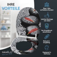WC-Sitz mit Absenkautomatik und Schnellverschluss Elegance - Premium Toilettendeckel direkt vom Hersteller